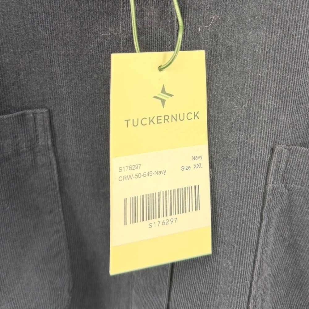 NWT Tuckernuck Navy Corduroy Oversized Button Down Shirt Elbow Patches XXL NEW - Picture 2 of 9